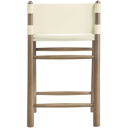 Santos Cream Vegan Leather Upholstered Counter Stool