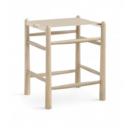 Santos Beige Vegan Leather Upholstered Counter Stool
