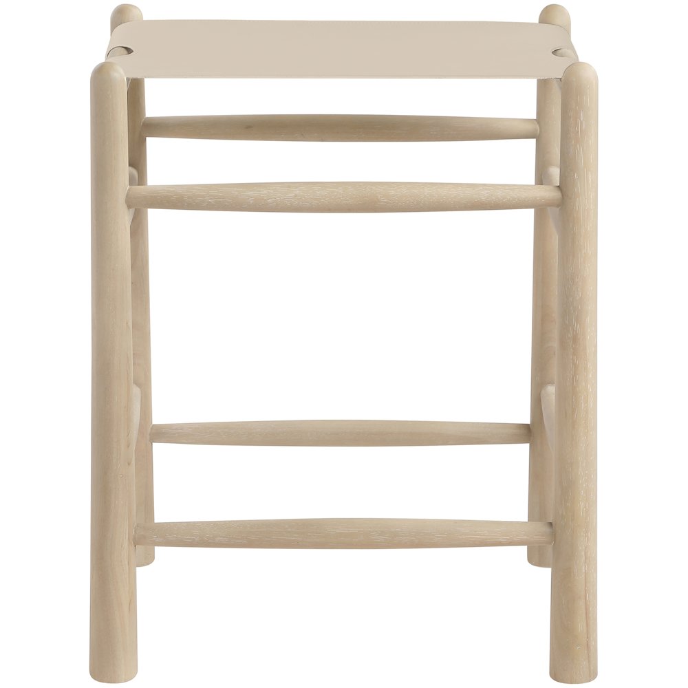 Santos Beige Vegan Leather Upholstered Counter Stool