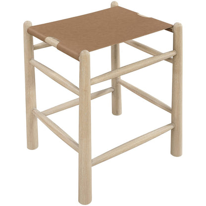 Santos Brown Vegan Leather Upholstered Counter Stool