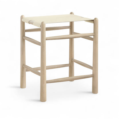 Santos Cream Vegan Leather Upholstered Counter Stool