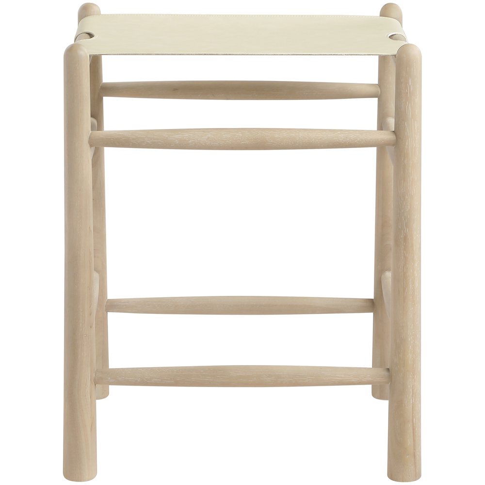 Santos Cream Vegan Leather Upholstered Counter Stool