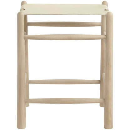 Santos Cream Vegan Leather Upholstered Counter Stool