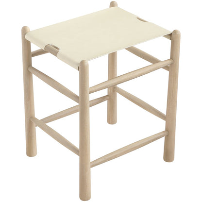 Santos Cream Vegan Leather Upholstered Counter Stool