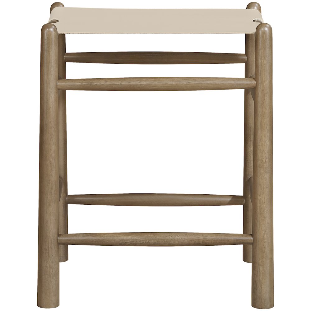Santos Beige Vegan Leather Upholstered Counter Stool