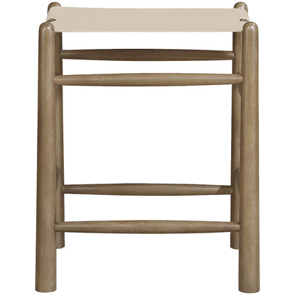 Santos Beige Vegan Leather Upholstered Counter Stool