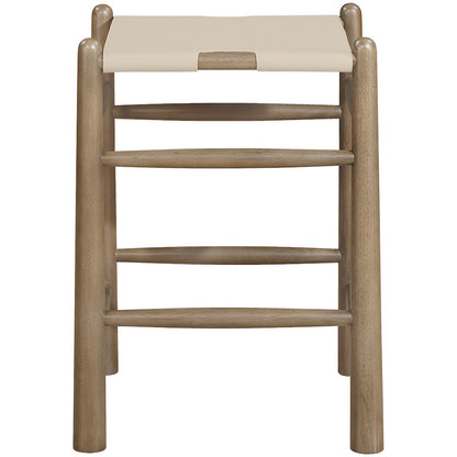 Santos Beige Vegan Leather Upholstered Counter Stool
