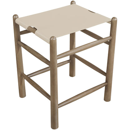 Santos Beige Vegan Leather Upholstered Counter Stool
