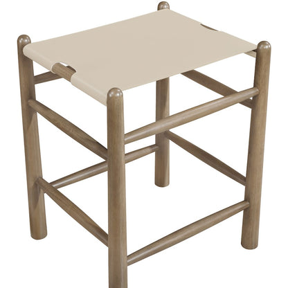 Santos Beige Vegan Leather Upholstered Counter Stool