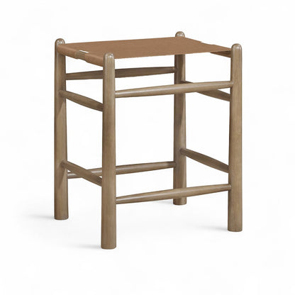 Santos Brown Vegan Leather Upholstered Counter Stool