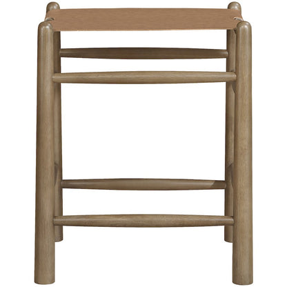 Santos Brown Vegan Leather Upholstered Counter Stool