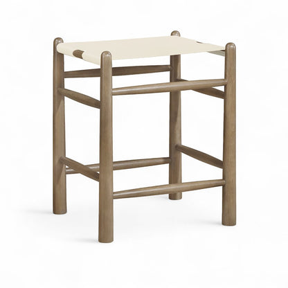 Santos Cream Vegan Leather Upholstered Counter Stool