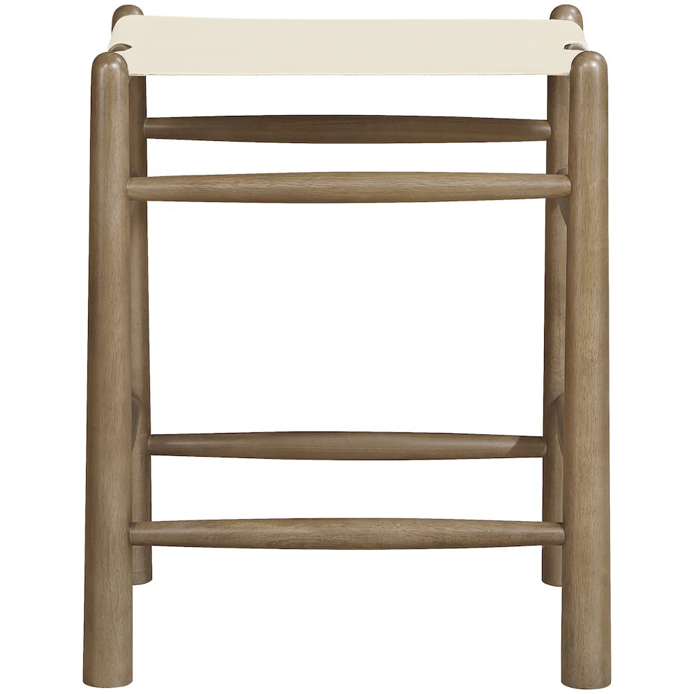Santos Cream Vegan Leather Upholstered Counter Stool