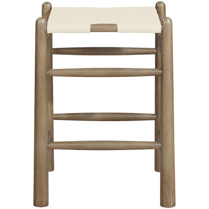 Santos Cream Vegan Leather Upholstered Counter Stool