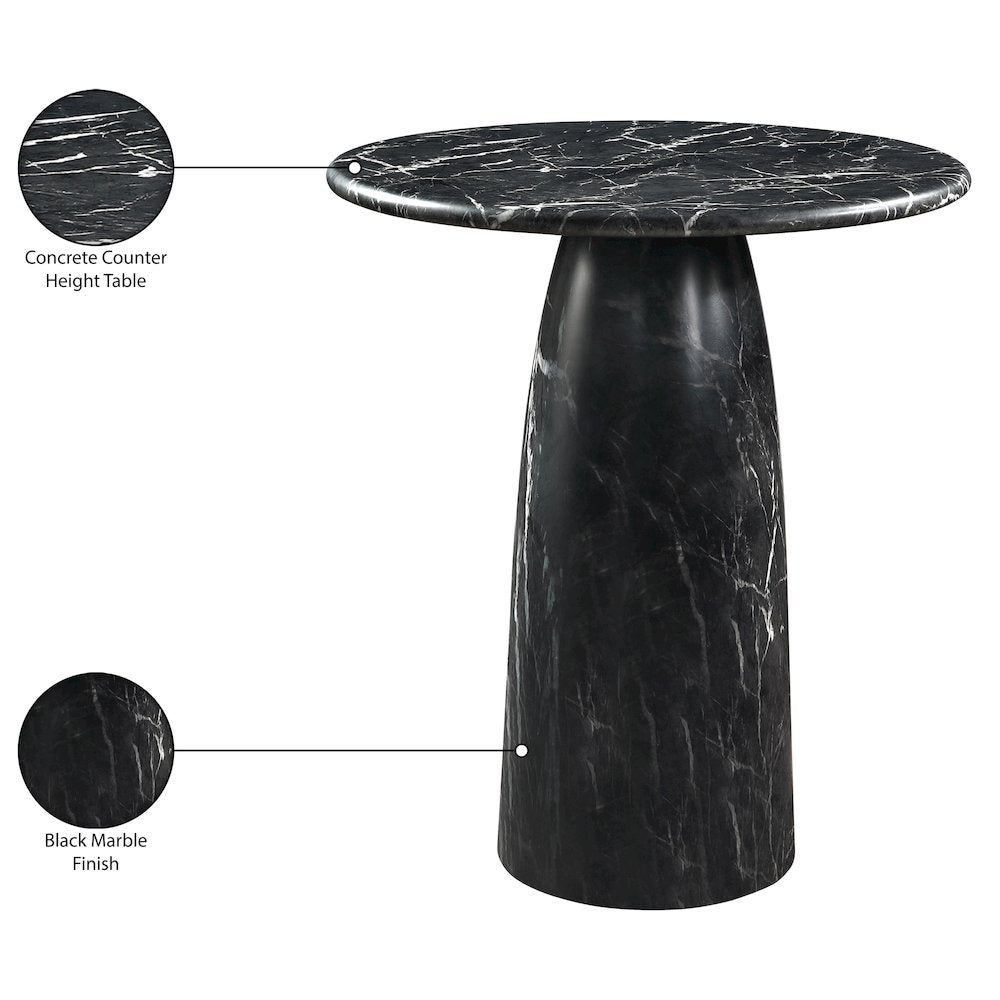 Cosenza Black Concrete Indoor/Outdoor Counter Height Table