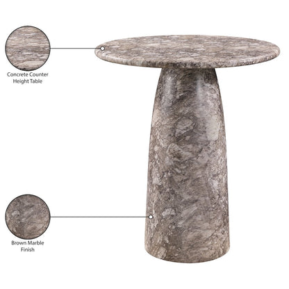 Cosenza Brown Concrete Indoor/Outdoor Counter Height Table