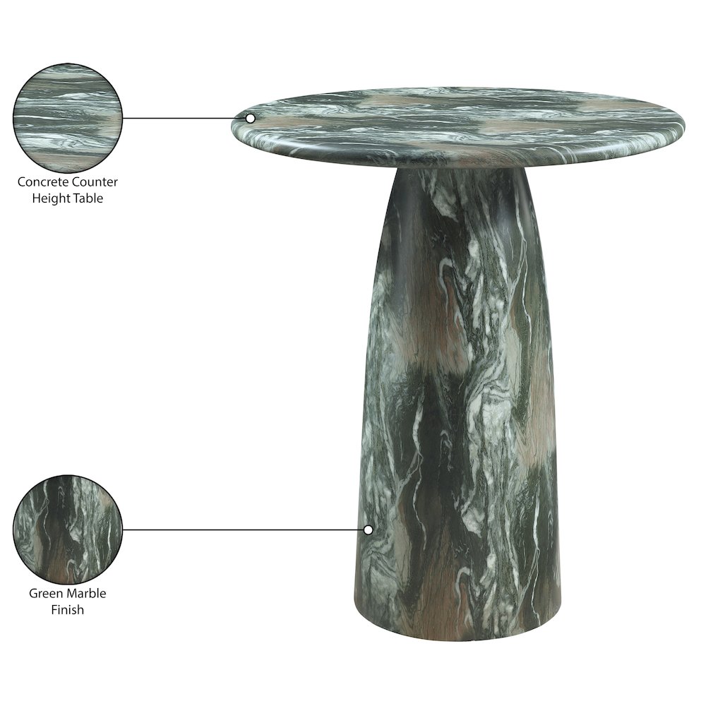 Cosenza Green Concrete Indoor/Outdoor Counter Height Table