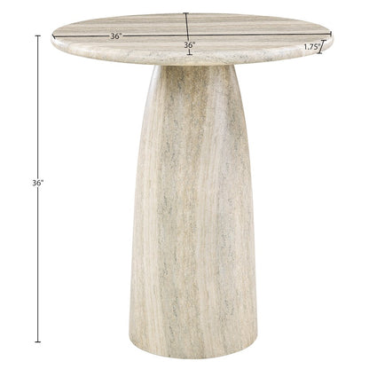 Cosenza Travertine Concrete Indoor/Outdoor Counter Height Table