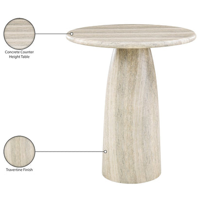 Cosenza Travertine Concrete Indoor/Outdoor Counter Height Table