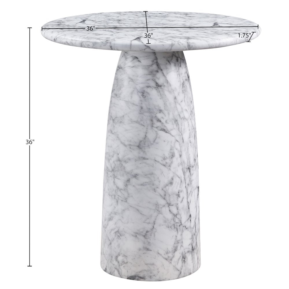 Cosenza White Concrete Indoor/Outdoor Counter Height Table