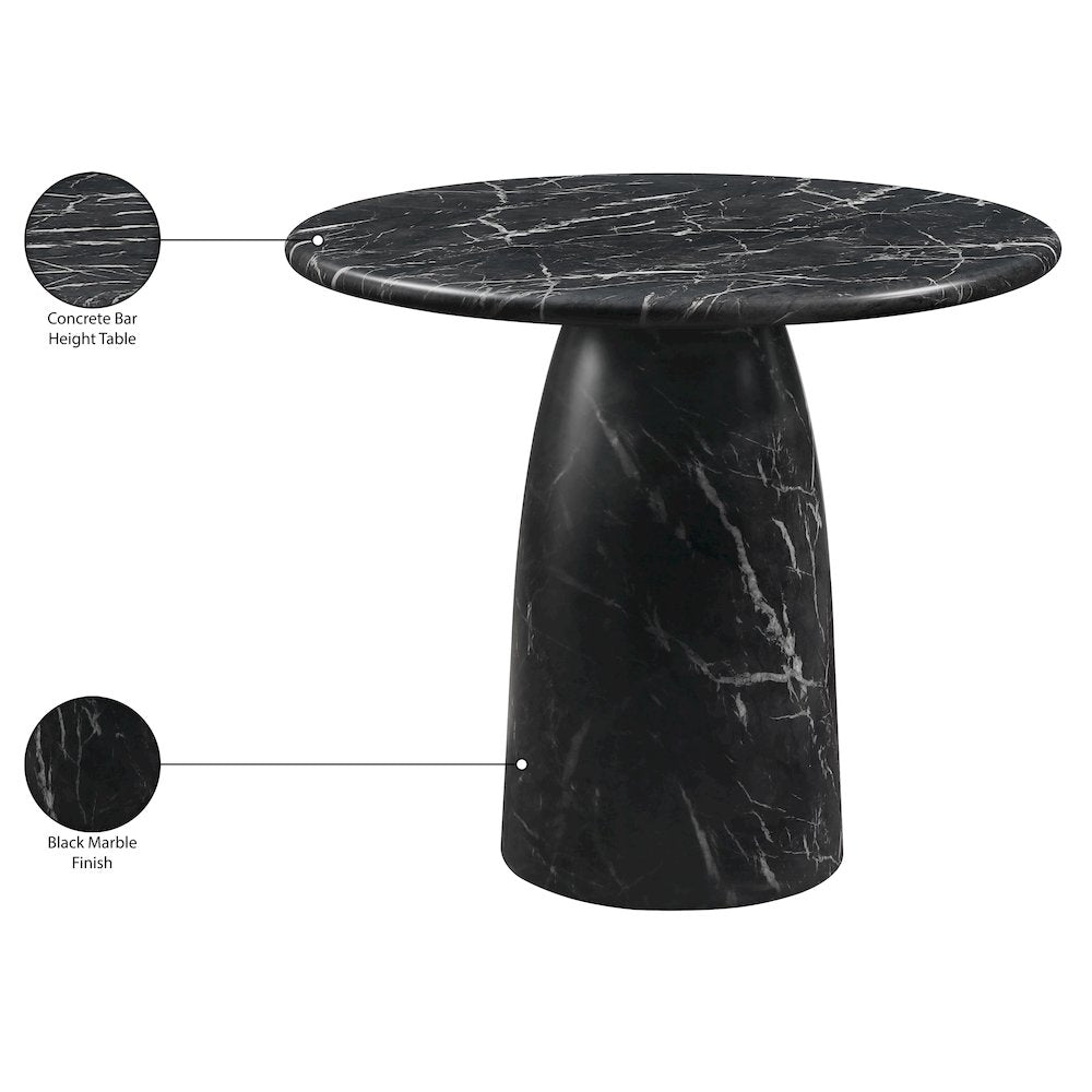 Cosenza Black Concrete Indoor/Outdoor Bar Table