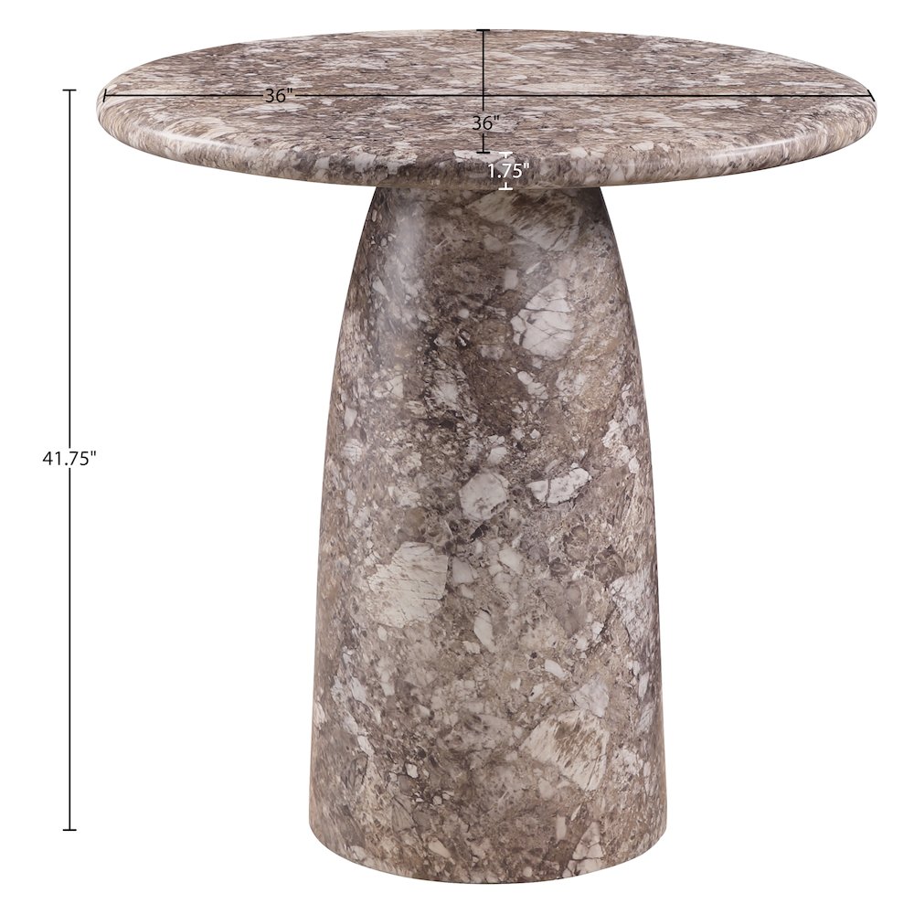 Cosenza Brown Concrete Indoor/Outdoor Bar Table