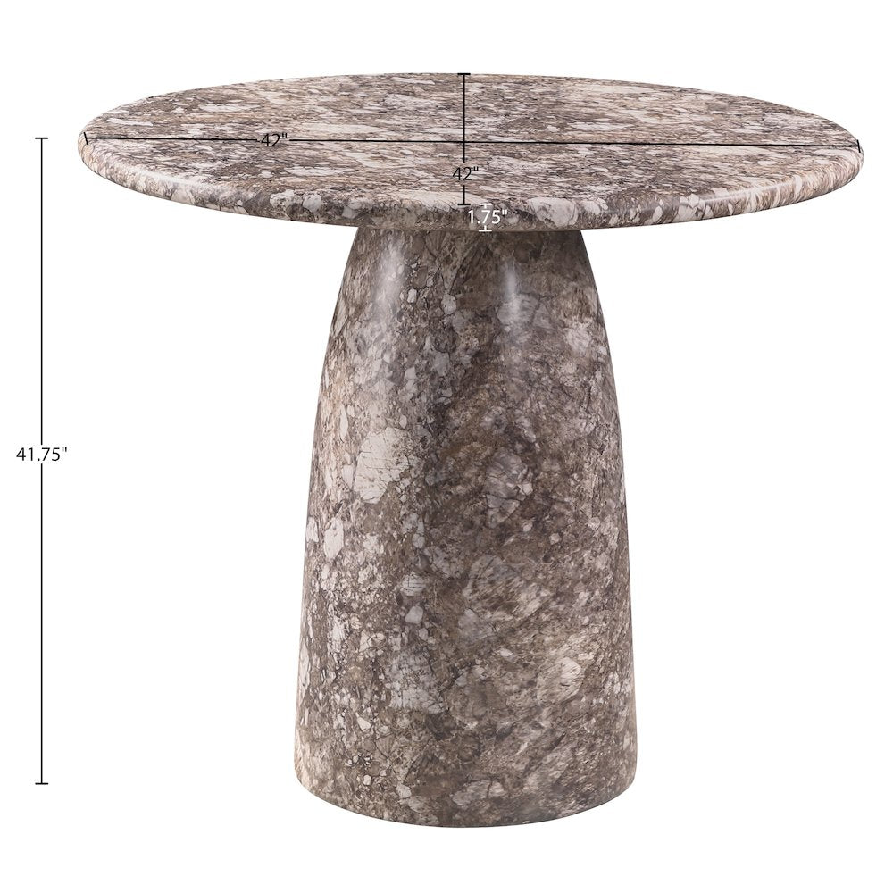 Cosenza Brown Concrete Indoor/Outdoor Bar Table