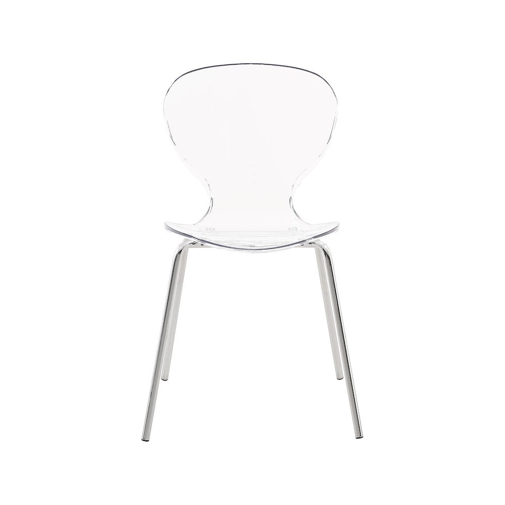 Clarion Chrome Metal Dining Chair, Set of 2