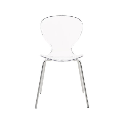 Clarion Chrome Metal Dining Chair, Set of 2