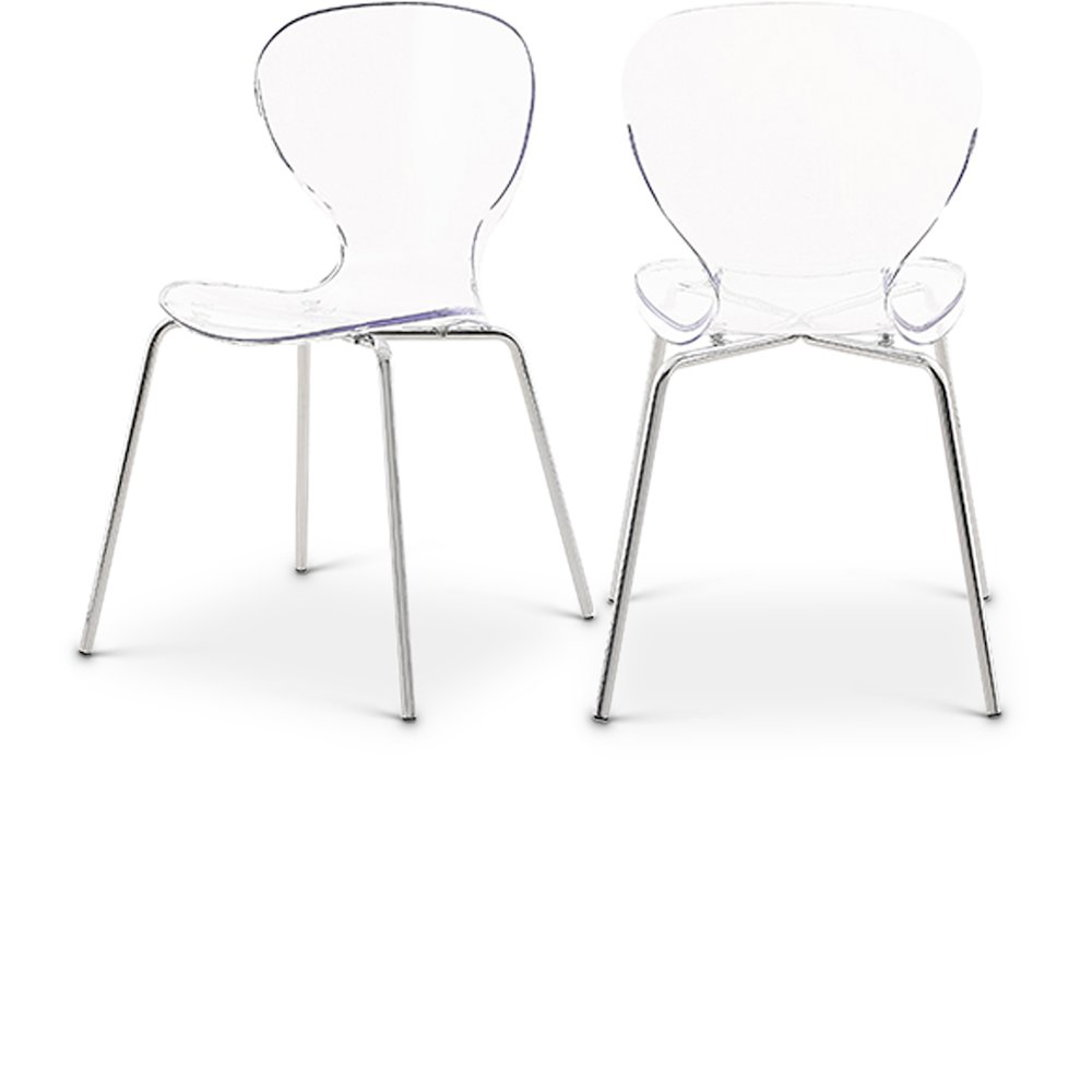 Clarion Chrome Metal Dining Chair, Set of 2