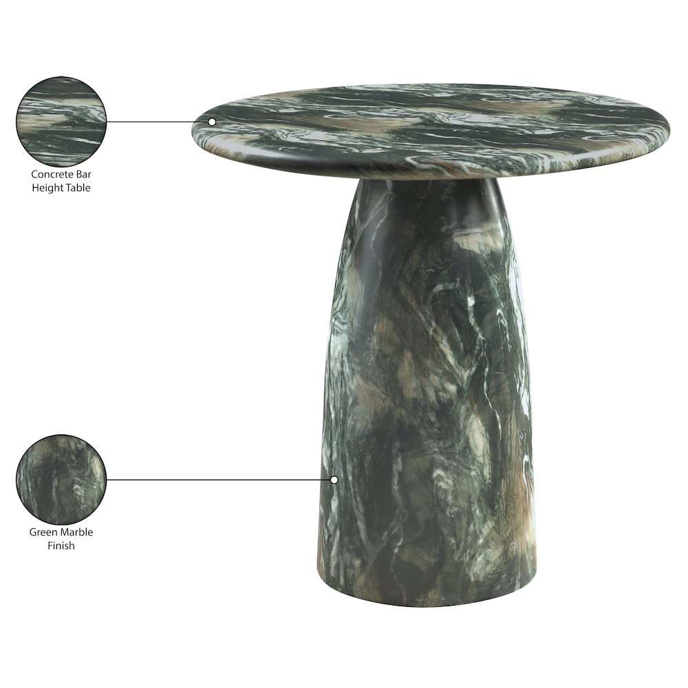 Cosenza Green Concrete Indoor/Outdoor Bar Table