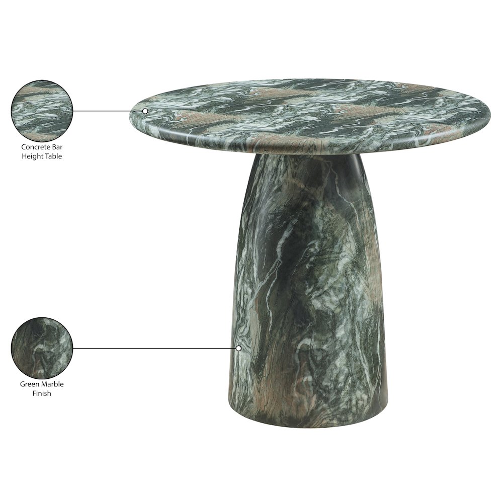 Cosenza Green Concrete Indoor/Outdoor Bar Table