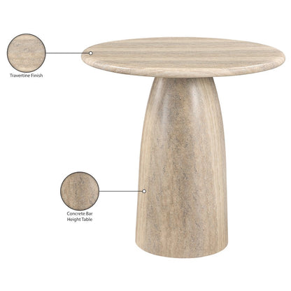 Cosenza Travertine Concrete Indoor/Outdoor Bar Table