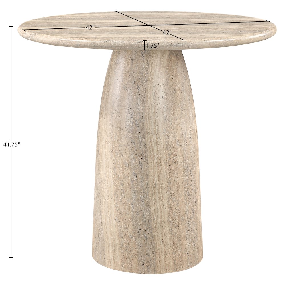 Cosenza Travertine Concrete Indoor/Outdoor Bar Table