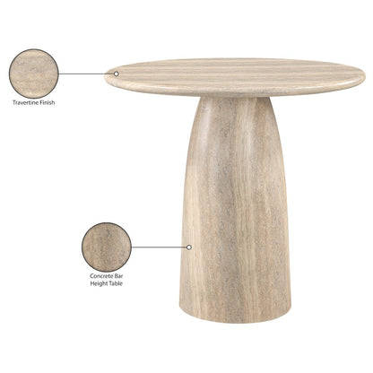 Cosenza Travertine Concrete Indoor/Outdoor Bar Table