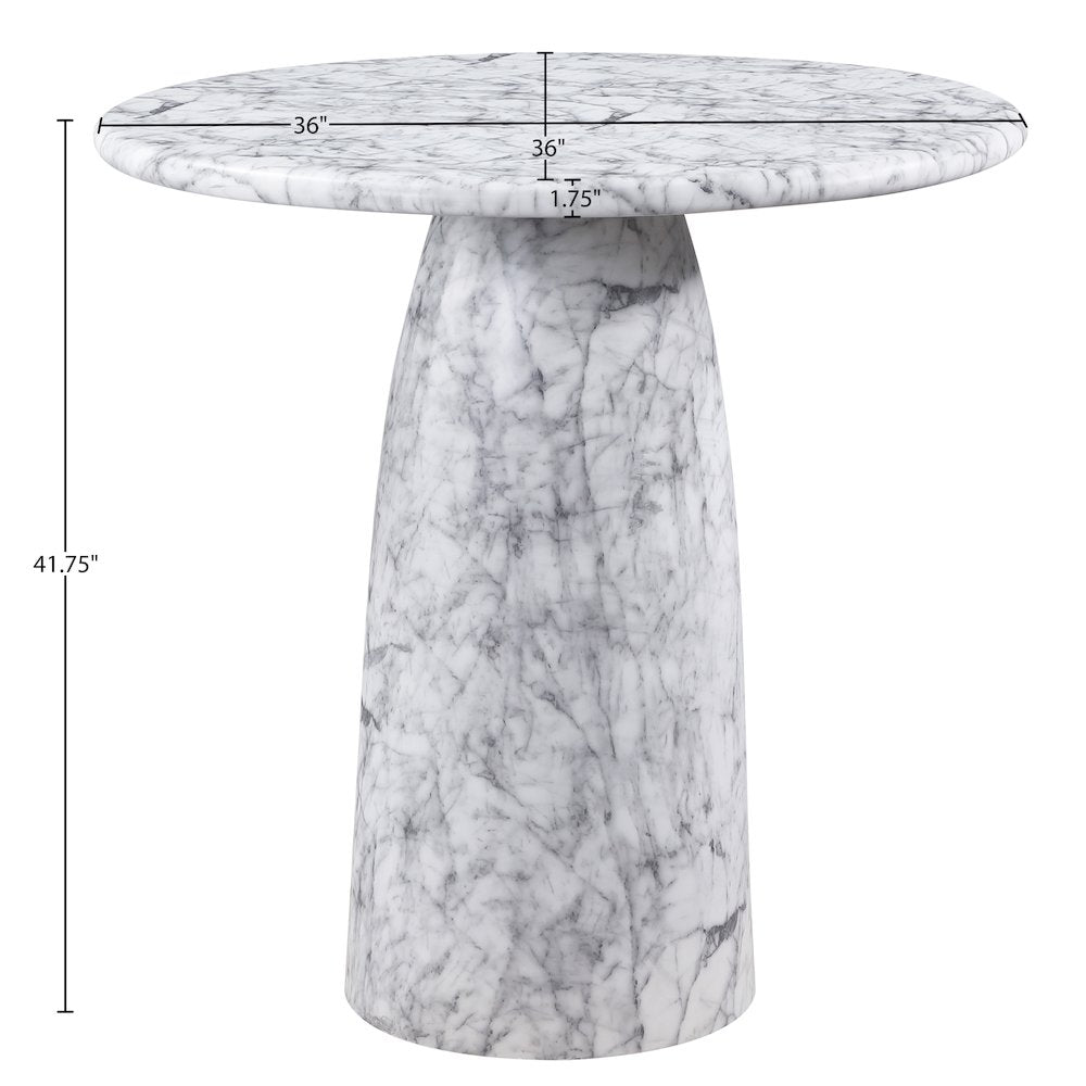 Cosenza White Concrete Indoor/Outdoor Bar Table