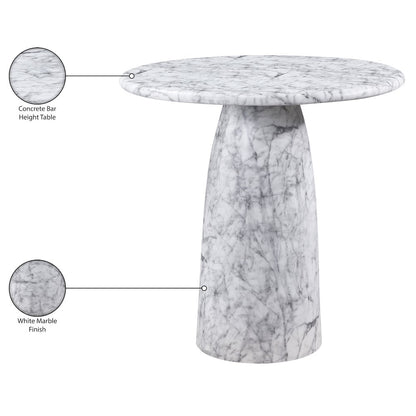 Cosenza White Concrete Indoor/Outdoor Bar Table