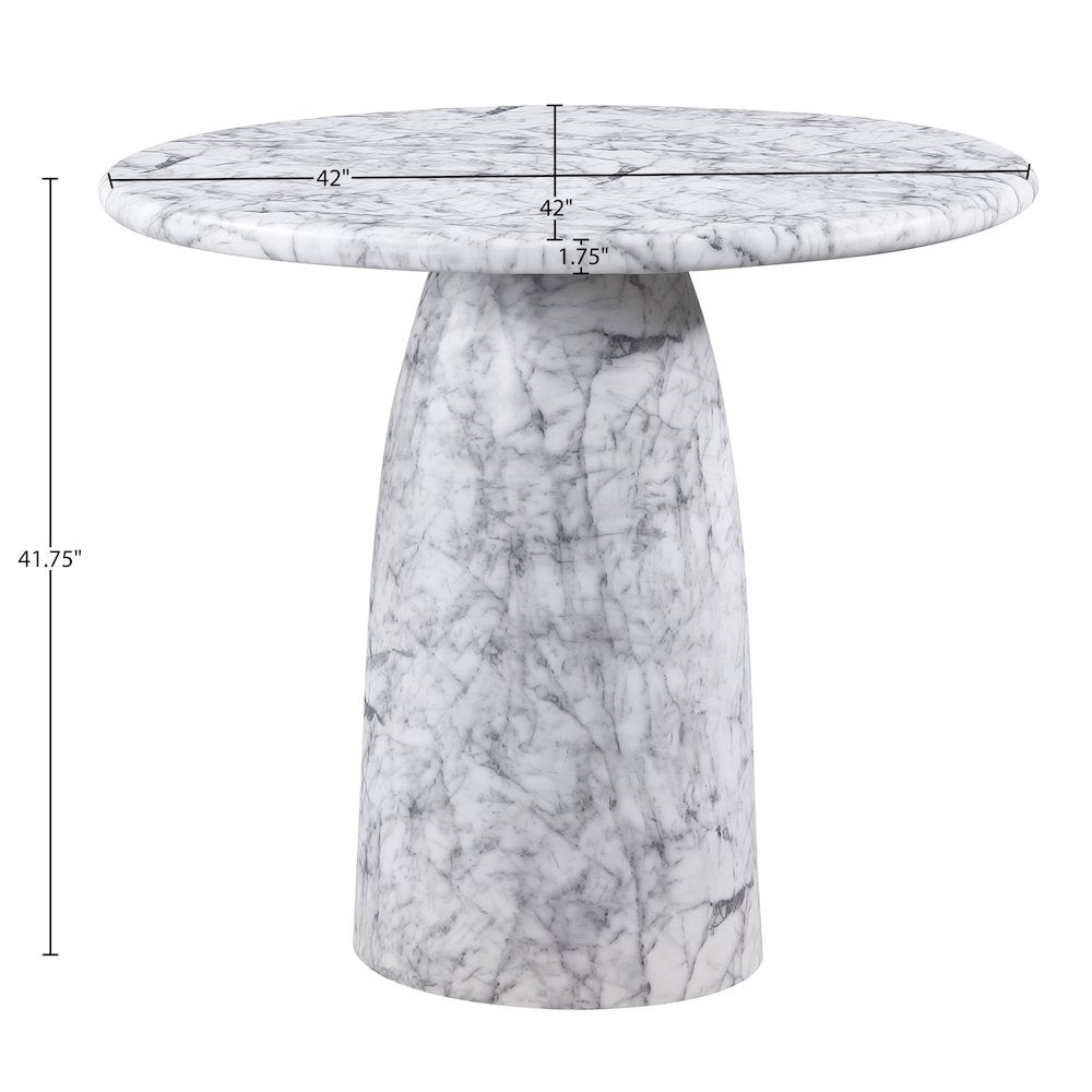 Cosenza White Concrete Indoor/Outdoor Bar Table