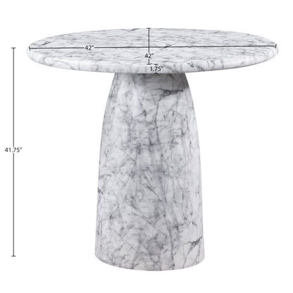 Cosenza White Concrete Indoor/Outdoor Bar Table