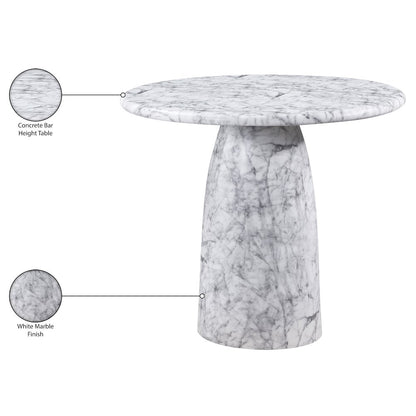 Cosenza White Concrete Indoor/Outdoor Bar Table