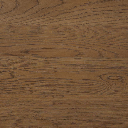 Caldra 94" Brown Oak Veneer And Solid Wood Dining Table