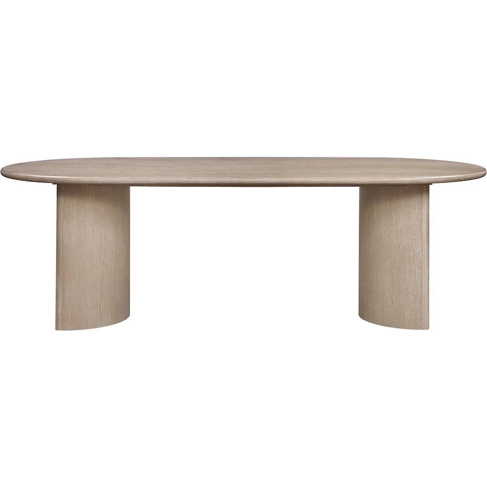 Caldra 94" Natural Oak Veneer And Solid Wood Dining Table