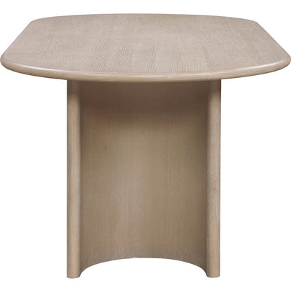 Caldra 94" Natural Oak Veneer And Solid Wood Dining Table