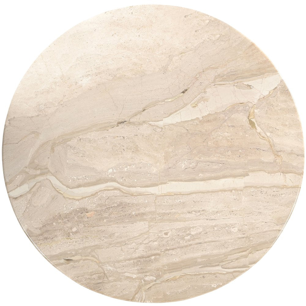 Liona Beige Marble And Mango Wood Coffee Table