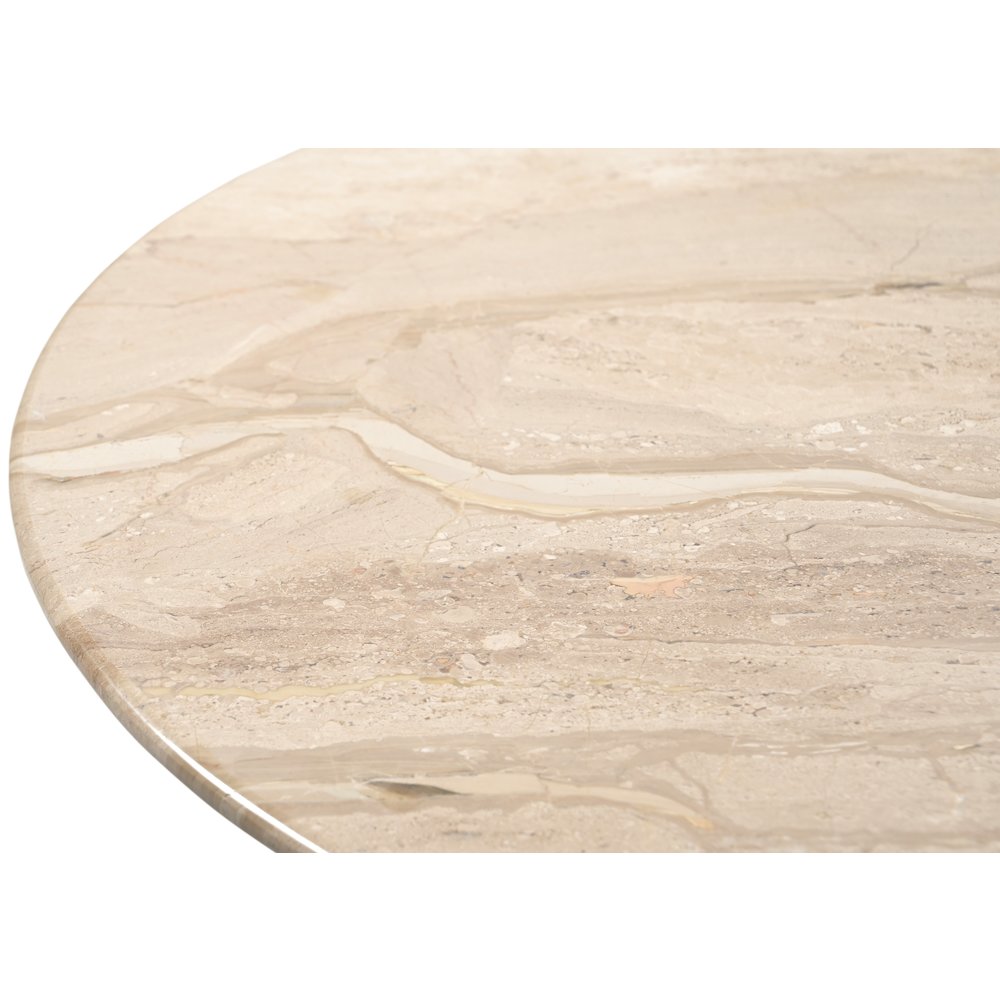 Liona Beige Marble And Mango Wood Coffee Table