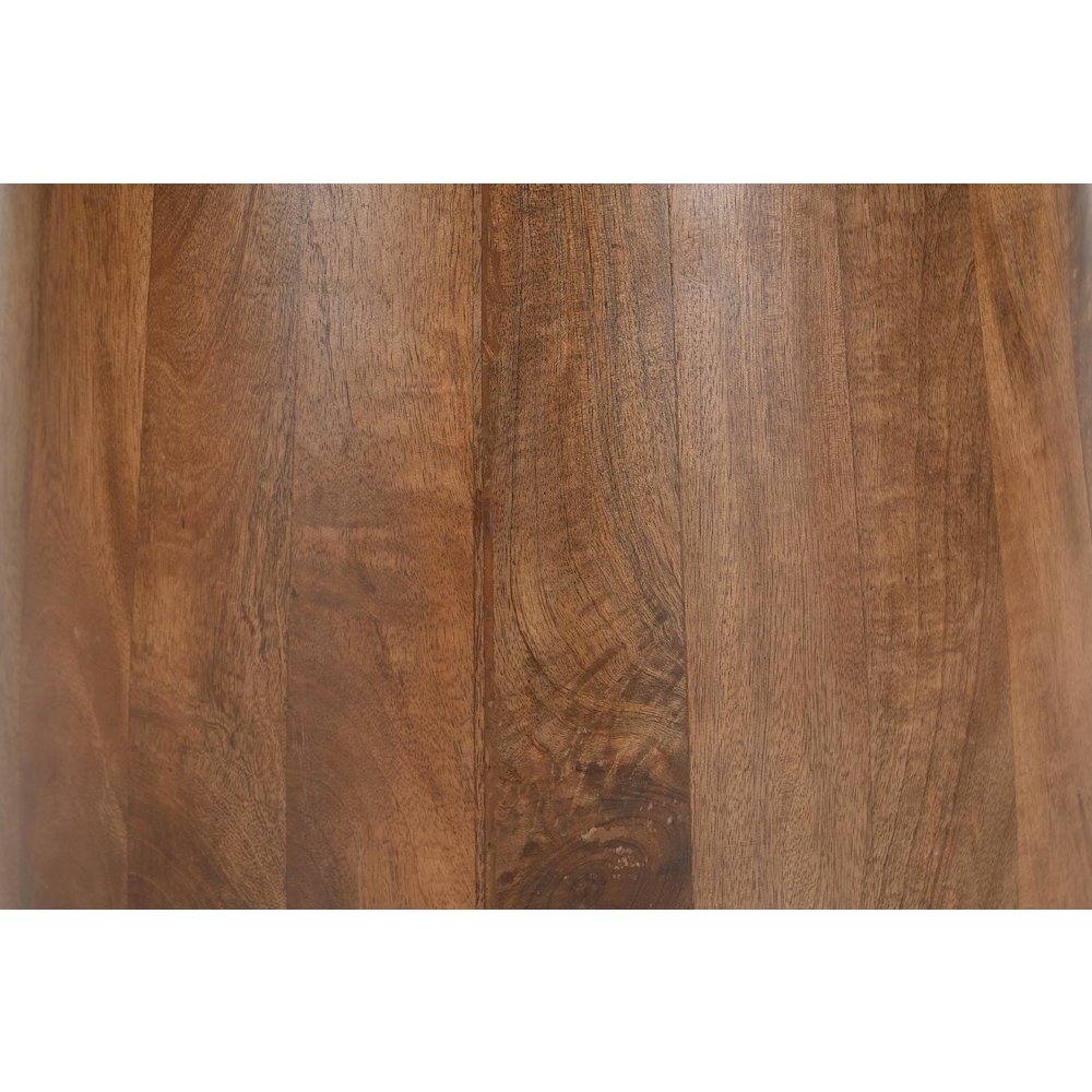 Liona 42" Beige Marble And Mango Wood Dining Table