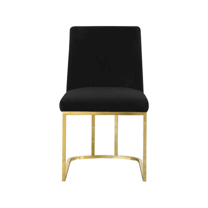Heidi Black Velvet Dining Chair, Set of 2