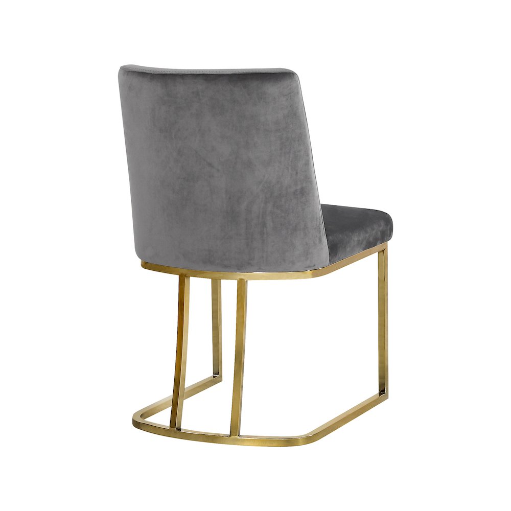 Heidi Grey Velvet Dining Chair, Set of 2