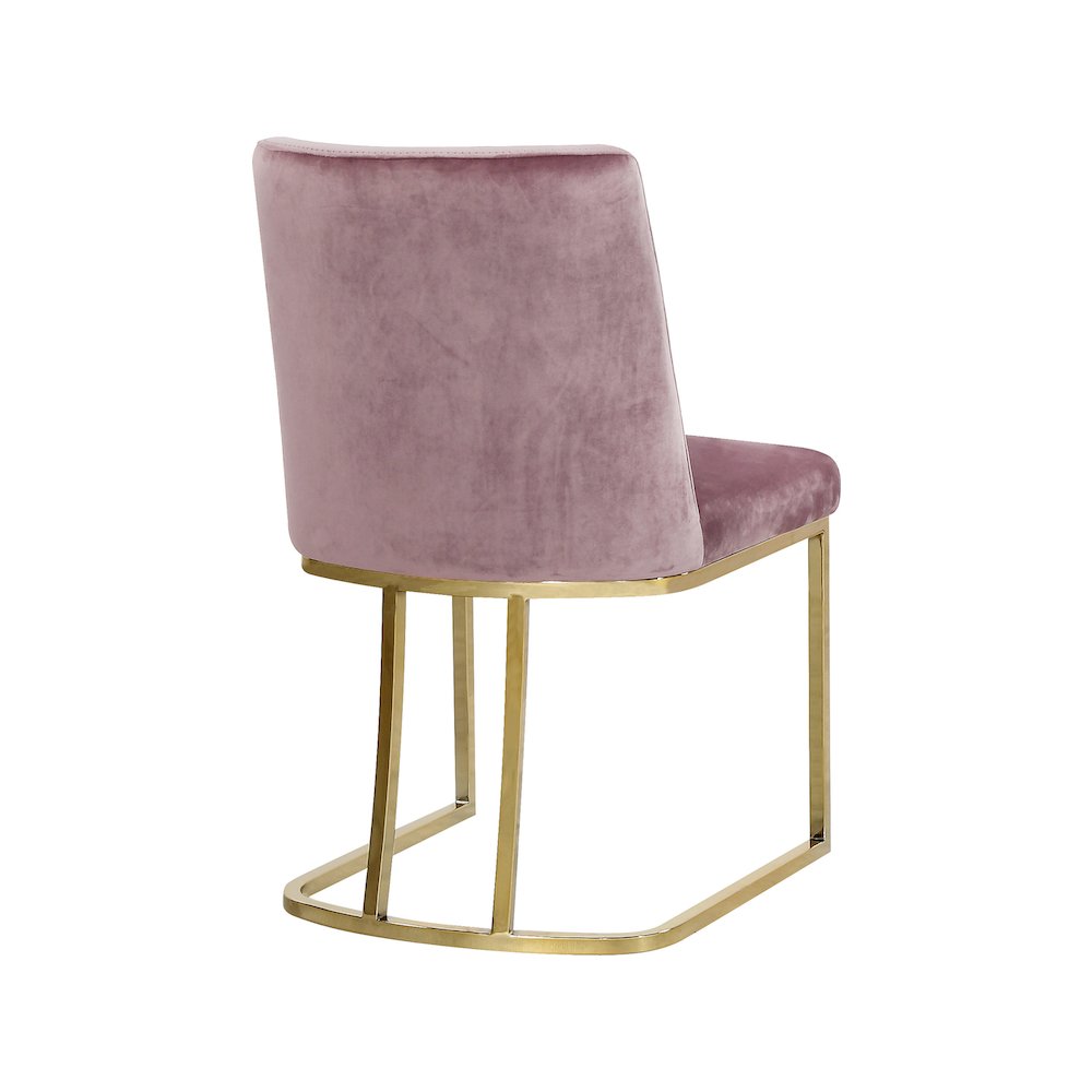 Heidi Pink Velvet Dining Chair, Set of 2