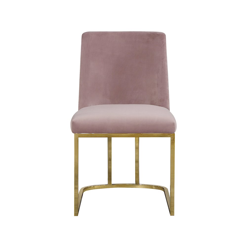 Heidi Pink Velvet Dining Chair, Set of 2